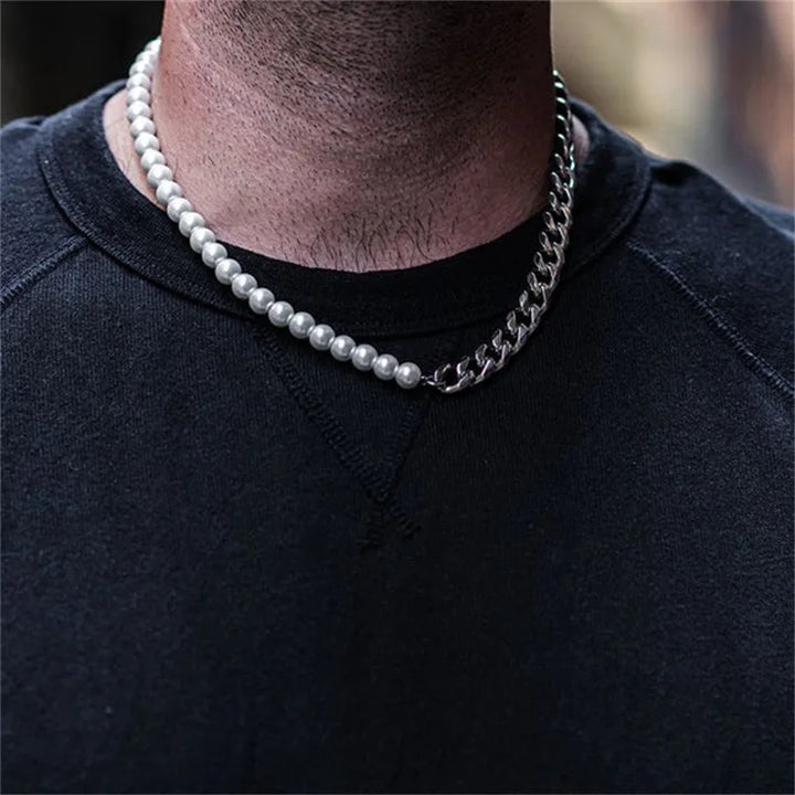 Eclipse Chain Pearl Necklace