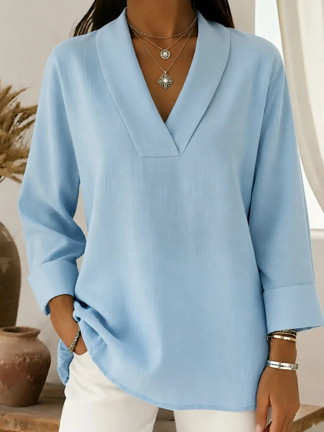 Aveline Shawl Collar Blouse