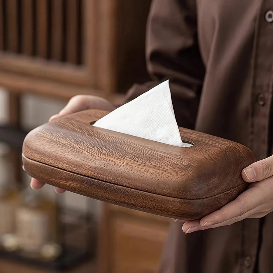 Pebble Wooden Tissue Box