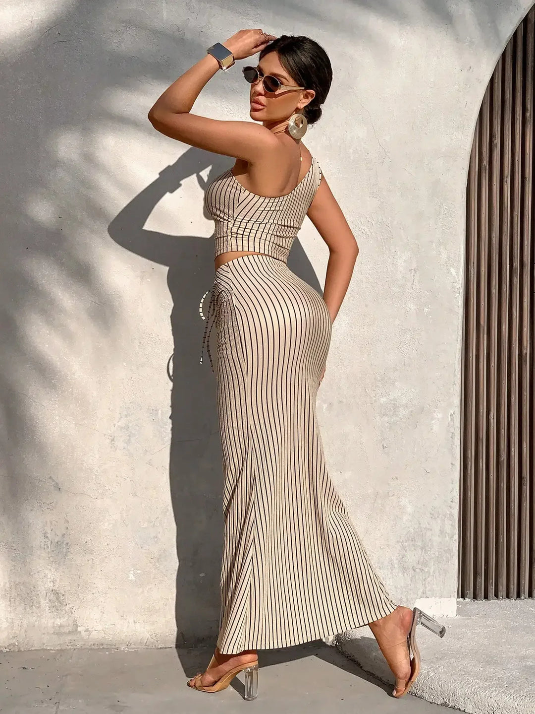 Capri Stripe Maxi Set