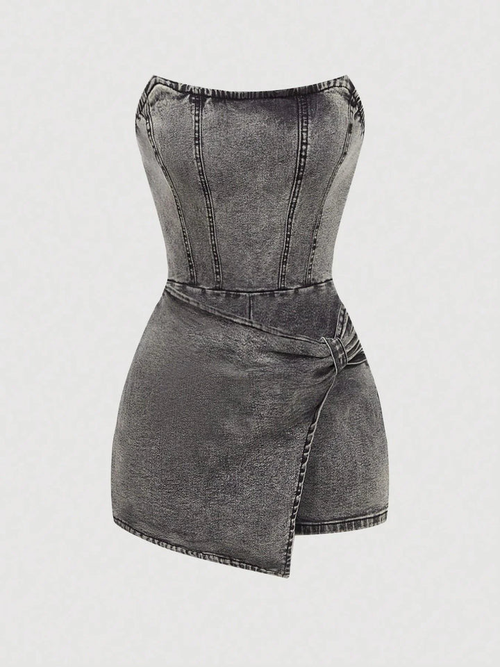Milan Denim Romper