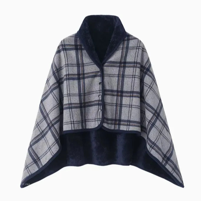 Hearthwood Plaid Blanket Shawl