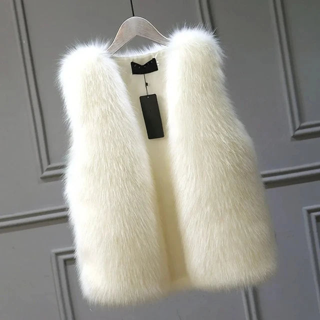 Lucent Faux Fox Fur Gilet