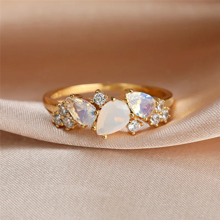 Moonstone Trinity Ring
