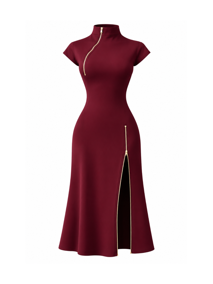Valentina Zip Midi Dress