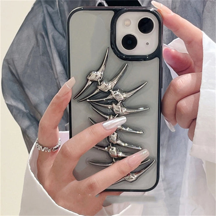 SpineGuard Metallic Fishbone iPhone Case