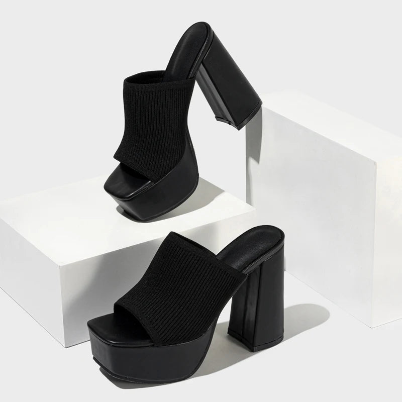 Neon Muse Knit Platform Heel