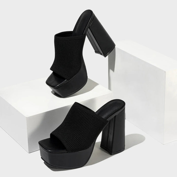 Neon Muse Knit Platform Heel