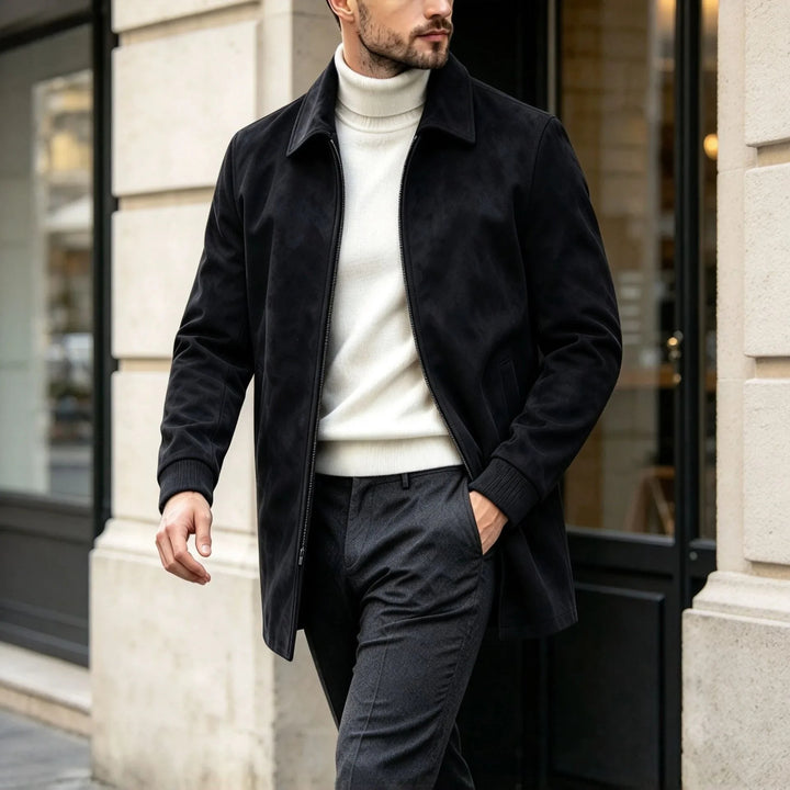 Harrington Suede Car Coat