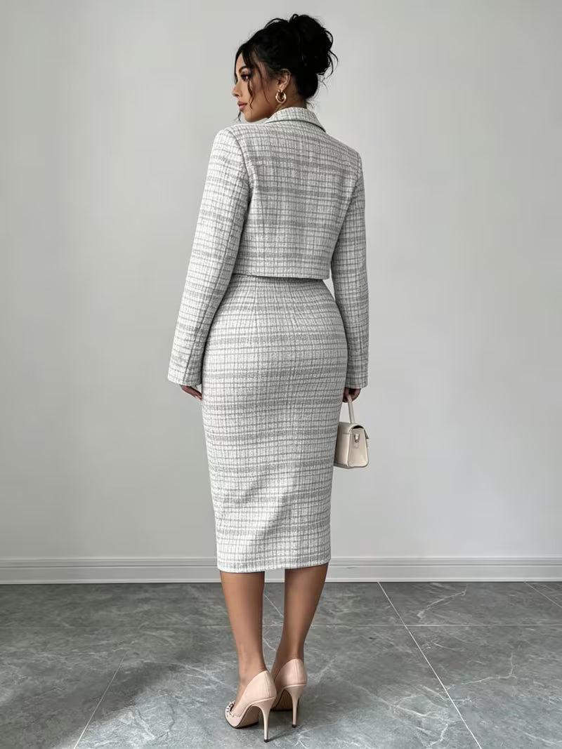 Beverly Plaid Tweed Set