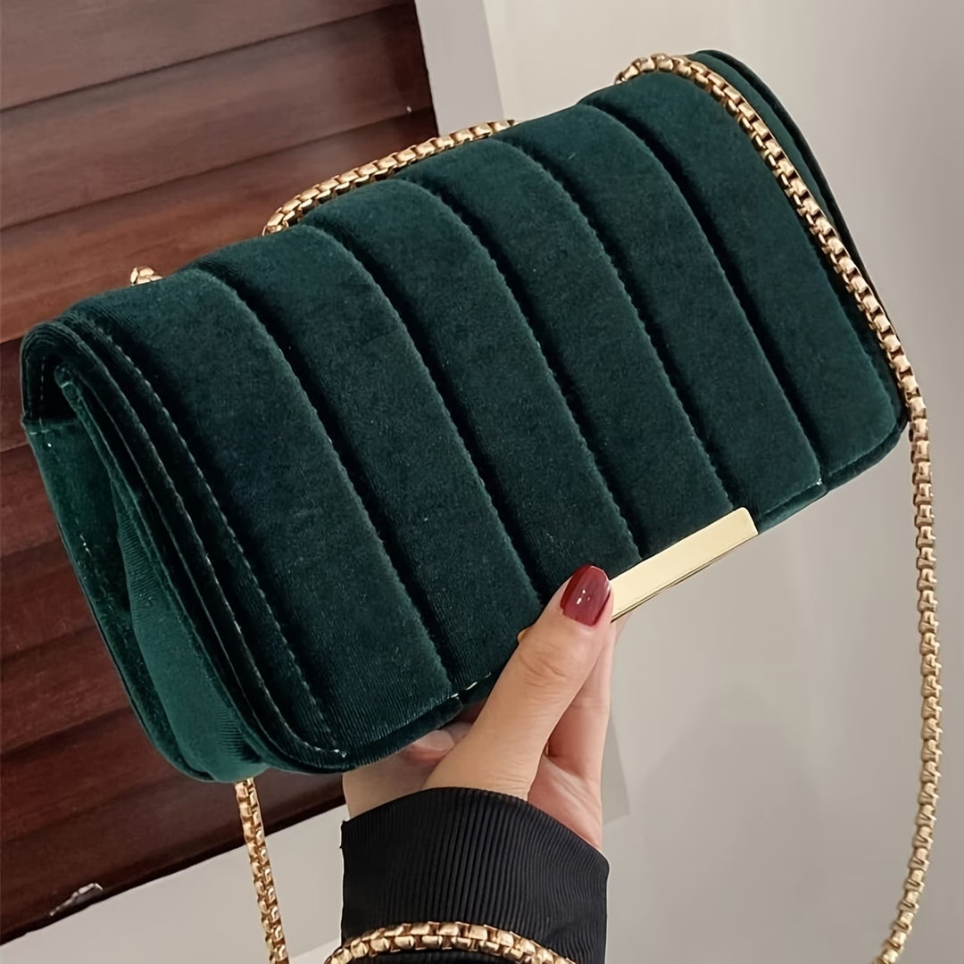 Valentina Velvet Chain Clutch