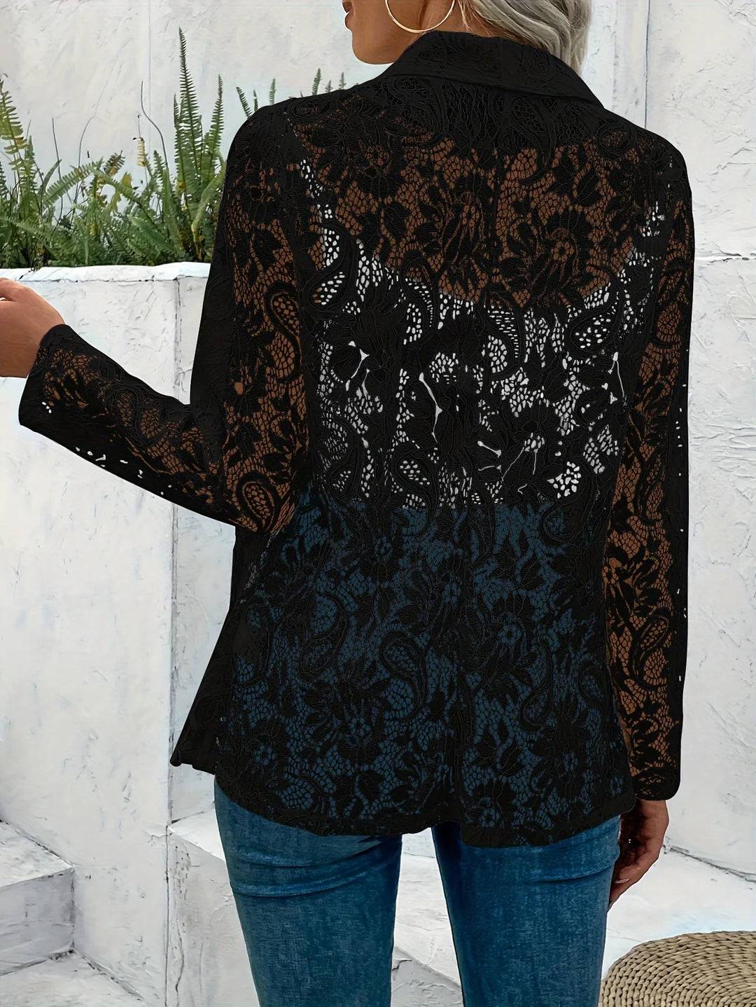 Camille Sheer Lace Blazer