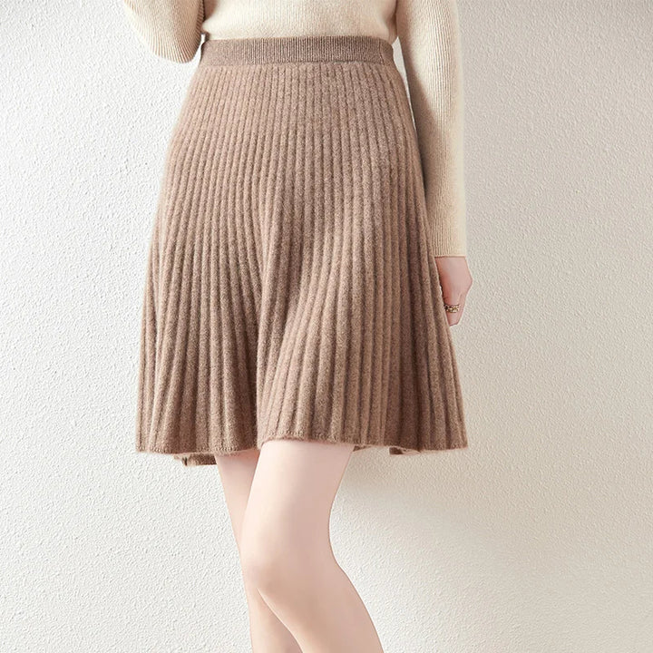 Valeria Merino Wool Ribbed Skirt