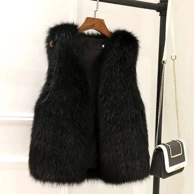 Lucent Faux Fox Fur Gilet