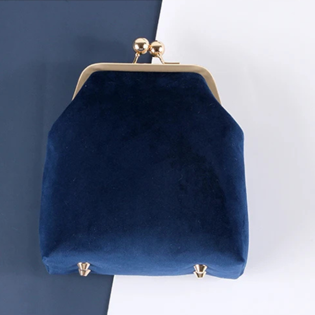 Duchess Velvet Kiss-Lock Clutch