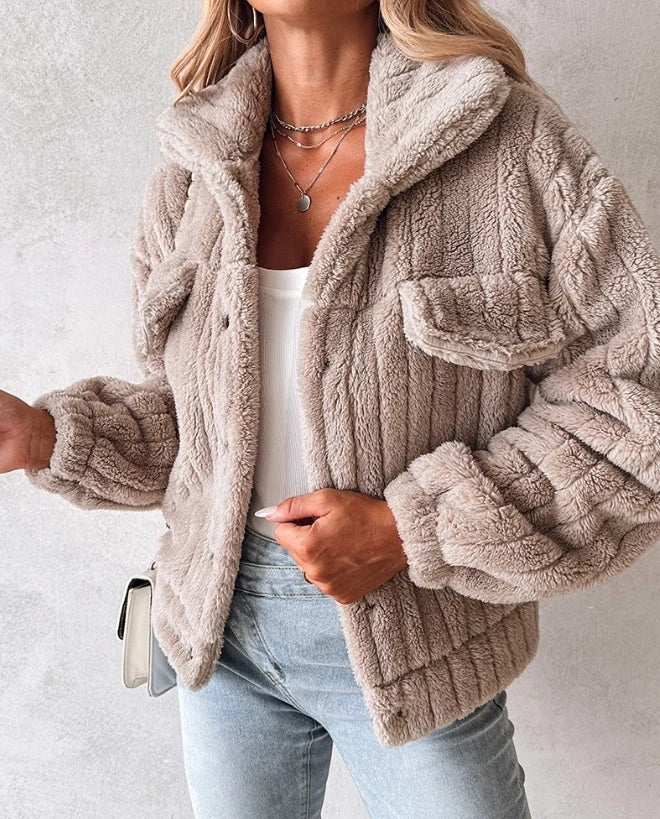 Amira Ribbed Fleece Sherpa