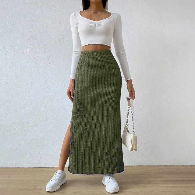 Verona Textured Maxi Skirt