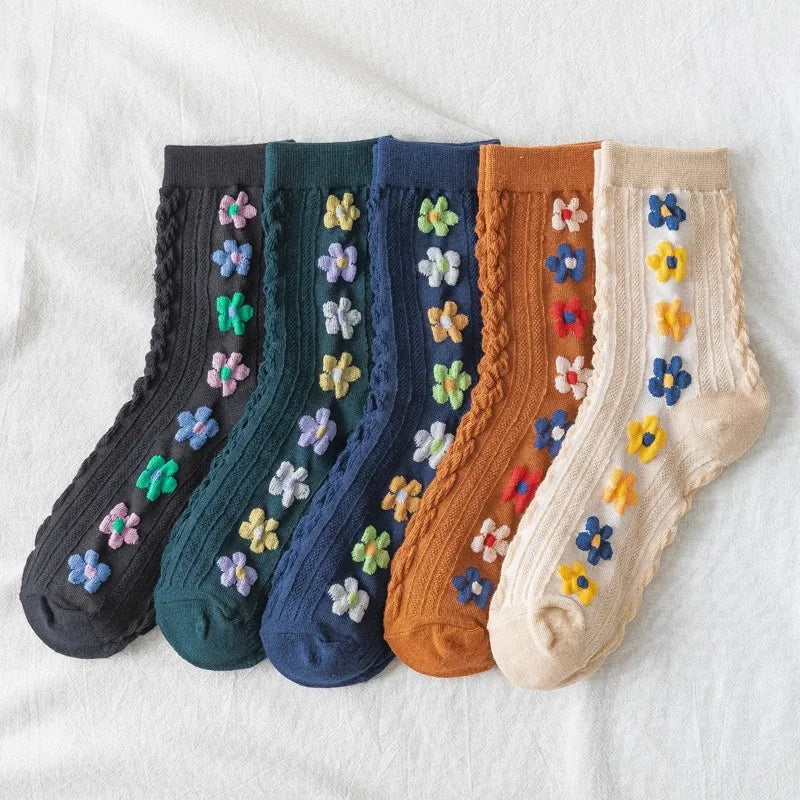 Fleur Embroidered Sock Set