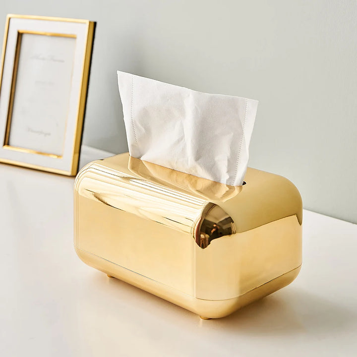 Luxe Gold & Silver Tissue Dispenser