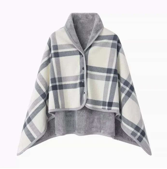 Hearthwood Plaid Blanket Shawl
