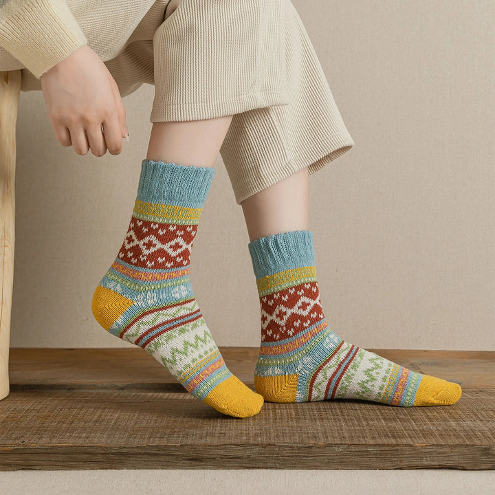 Winter Motif Knit Sock Set