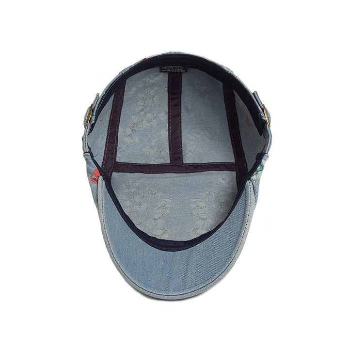 Vintage Denim Flat Cap