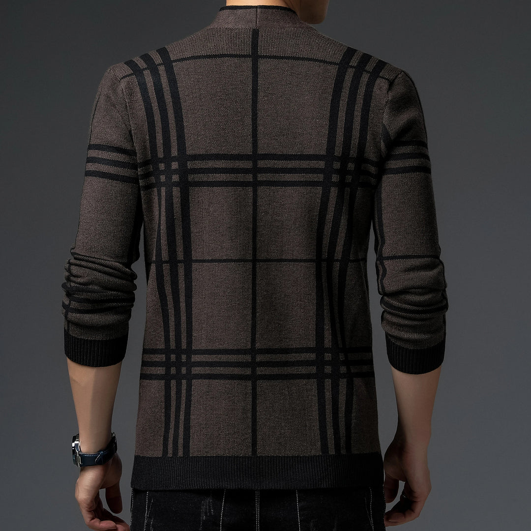 Charter Plaid Knit Cardigan