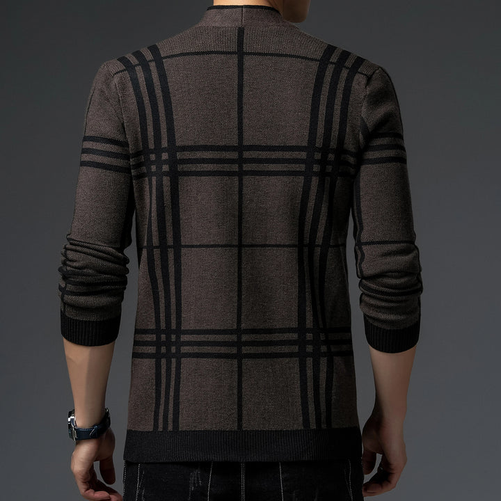 Charter Plaid Knit Cardigan