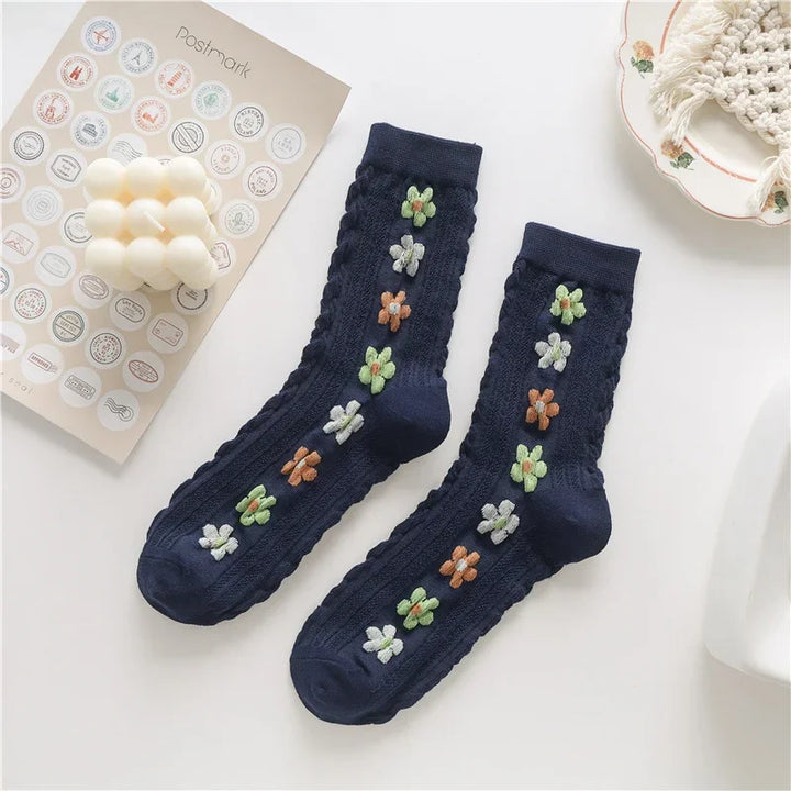 Fleur Embroidered Sock Set