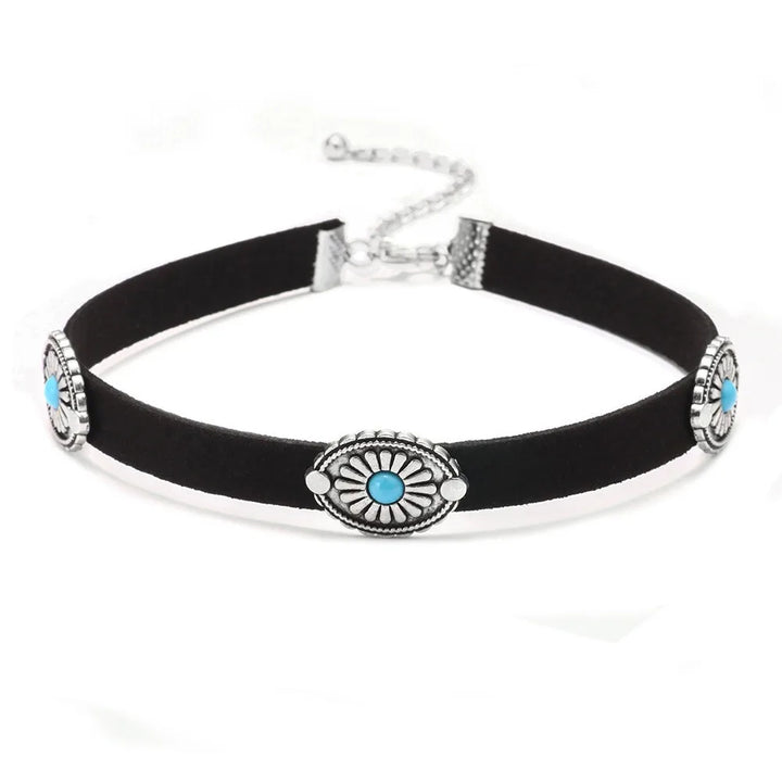 Desert Iris Suede Concho Choker