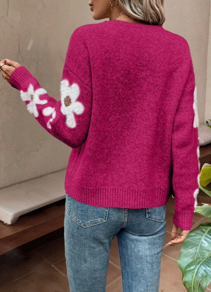 Daisy Drop Knit Sweater