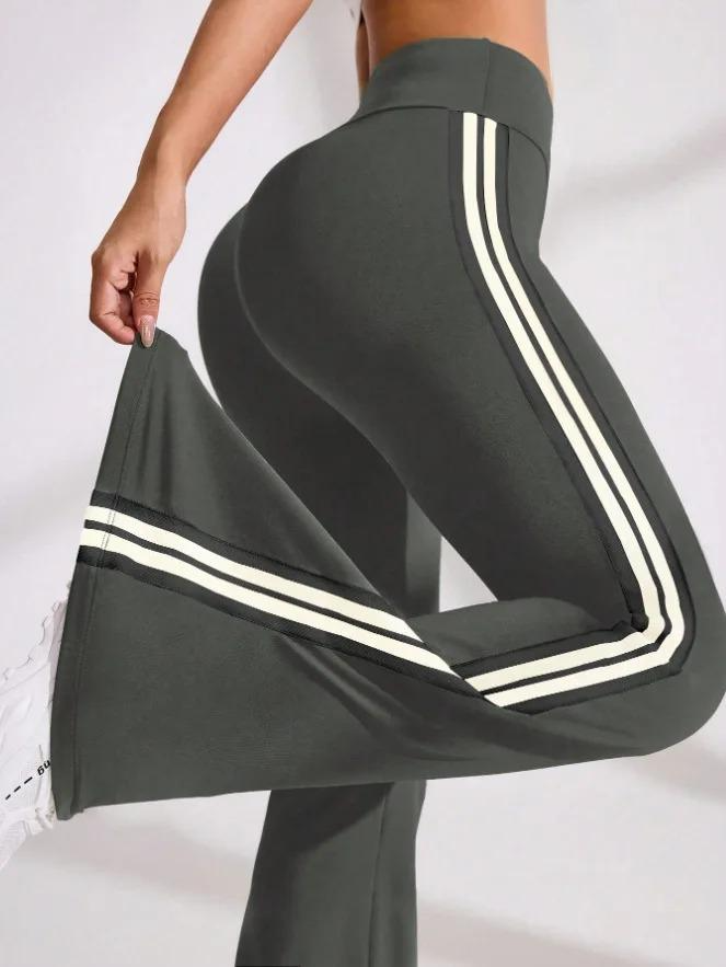 Sculpt Stripe Yoga Flares