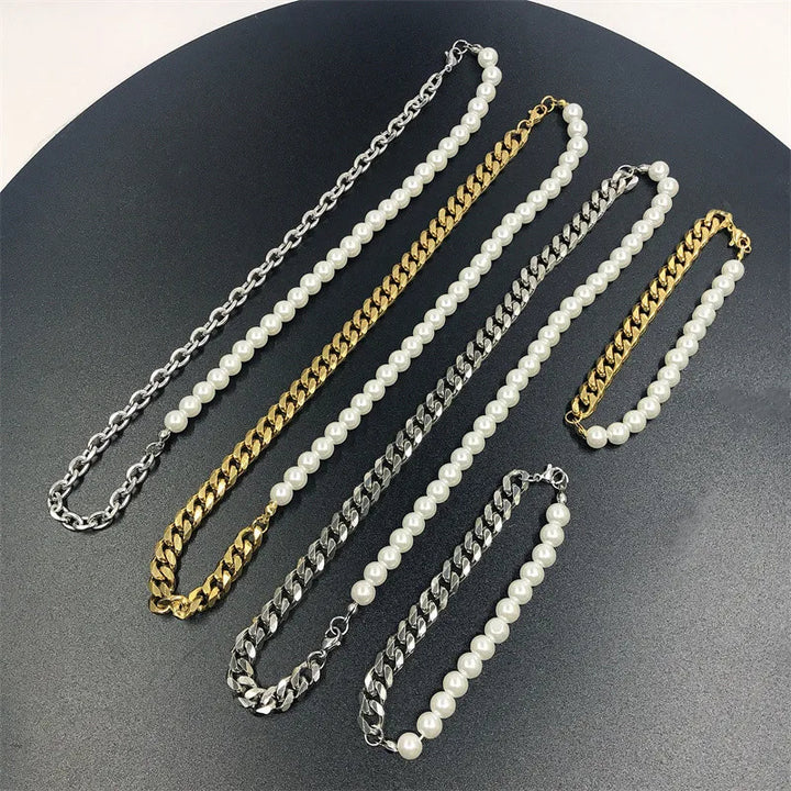 Eclipse Chain Pearl Necklace
