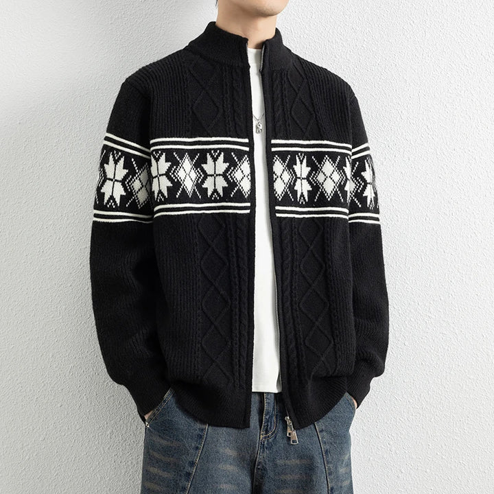 Nordic Knit Zip Cardigan