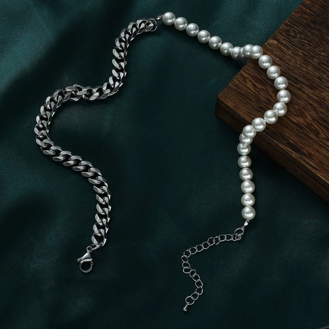 Eclipse Chain Pearl Necklace