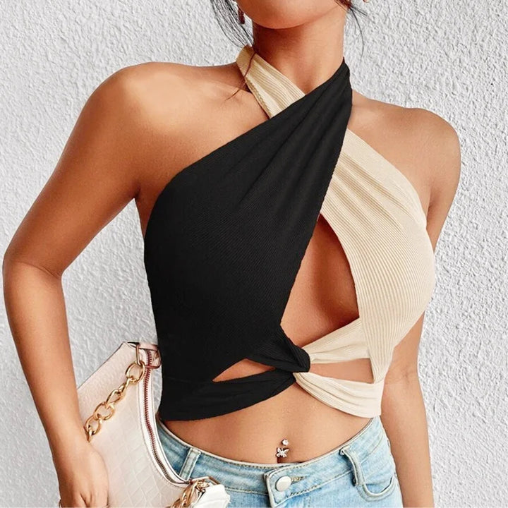 Contour Cross-Halter Top