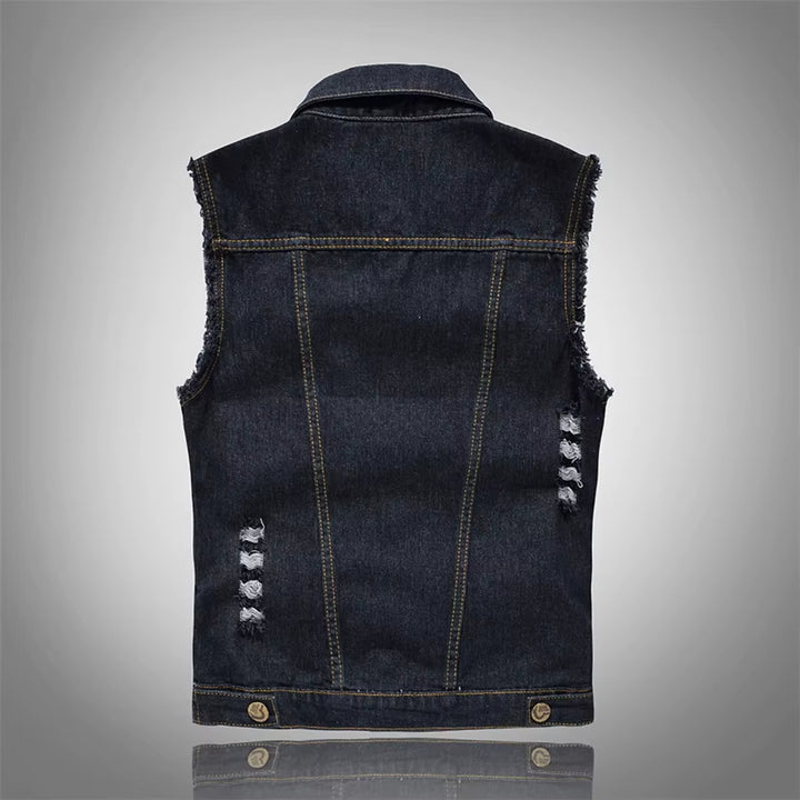 Riot Distressed Denim Vest