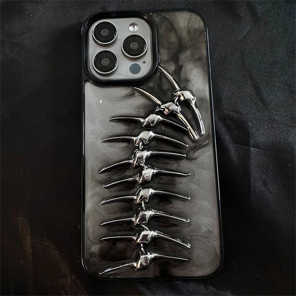 SpineGuard Metallic Fishbone iPhone Case