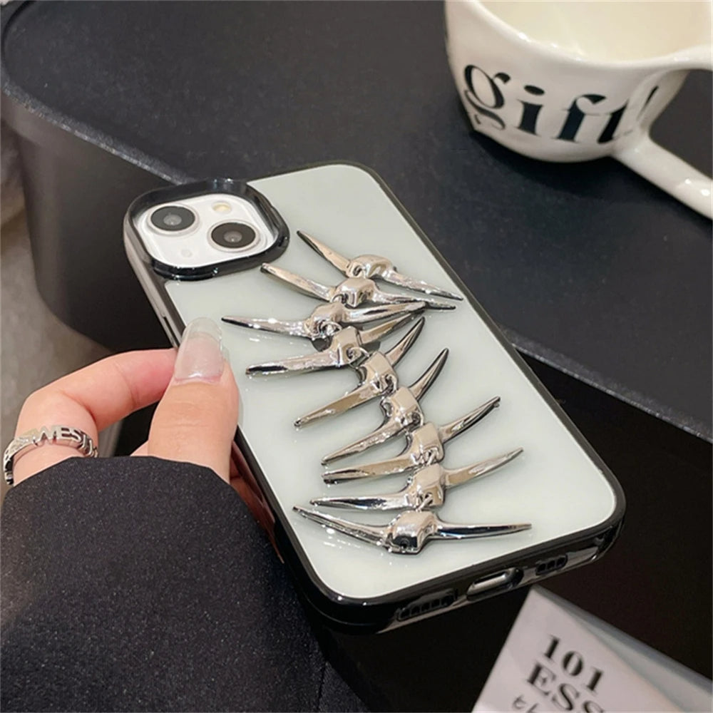 SpineGuard Metallic Fishbone iPhone Case