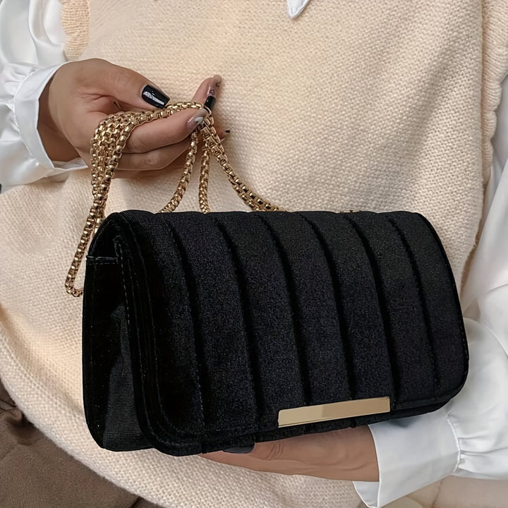 Valentina Velvet Chain Clutch