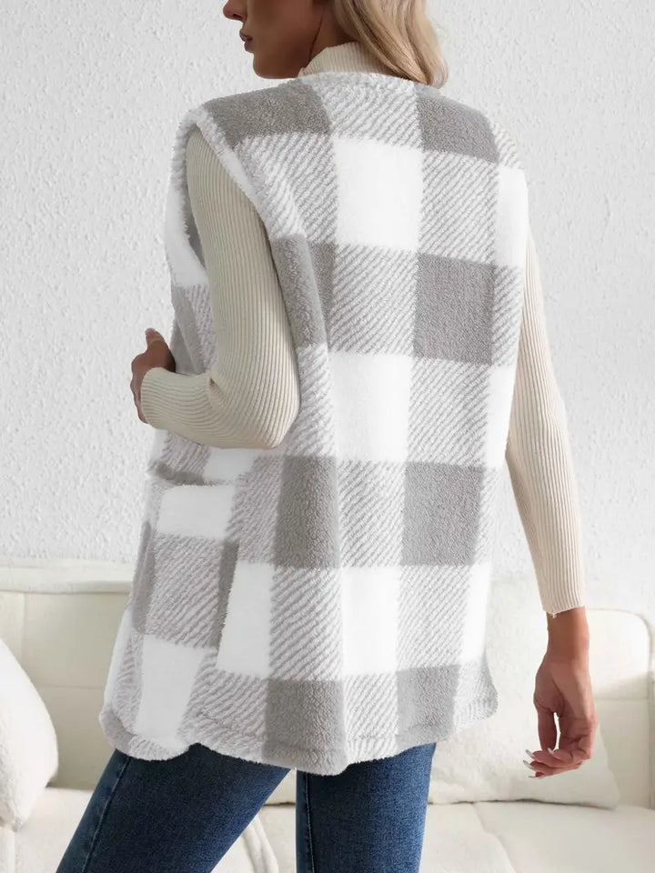 Everette Sherpa Check Vest