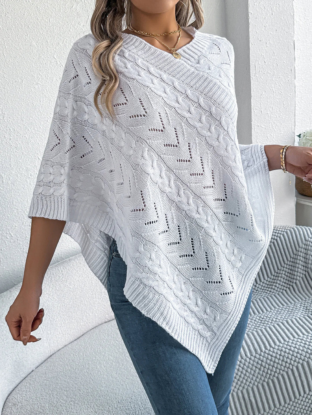 Novena Knit Sweater Poncho