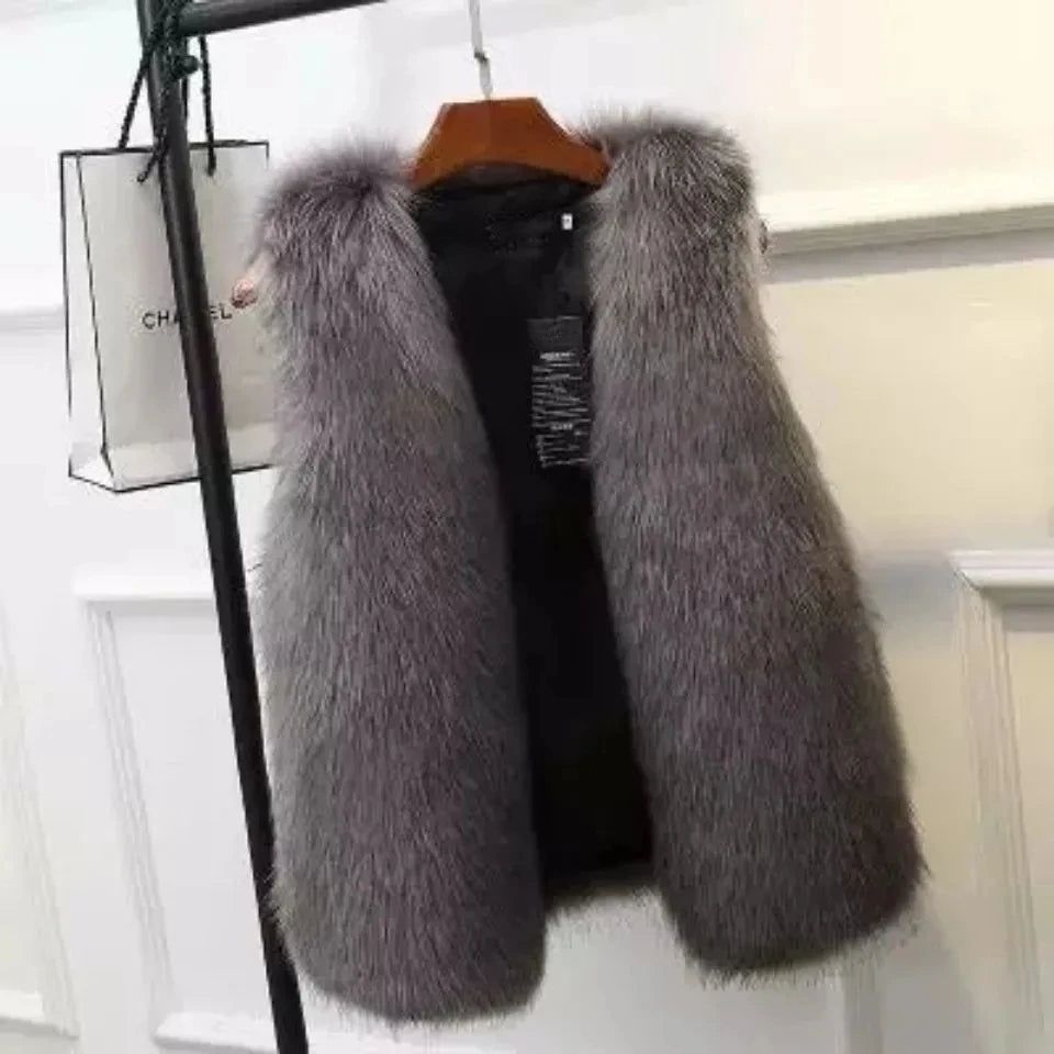 Lucent Faux Fox Fur Gilet