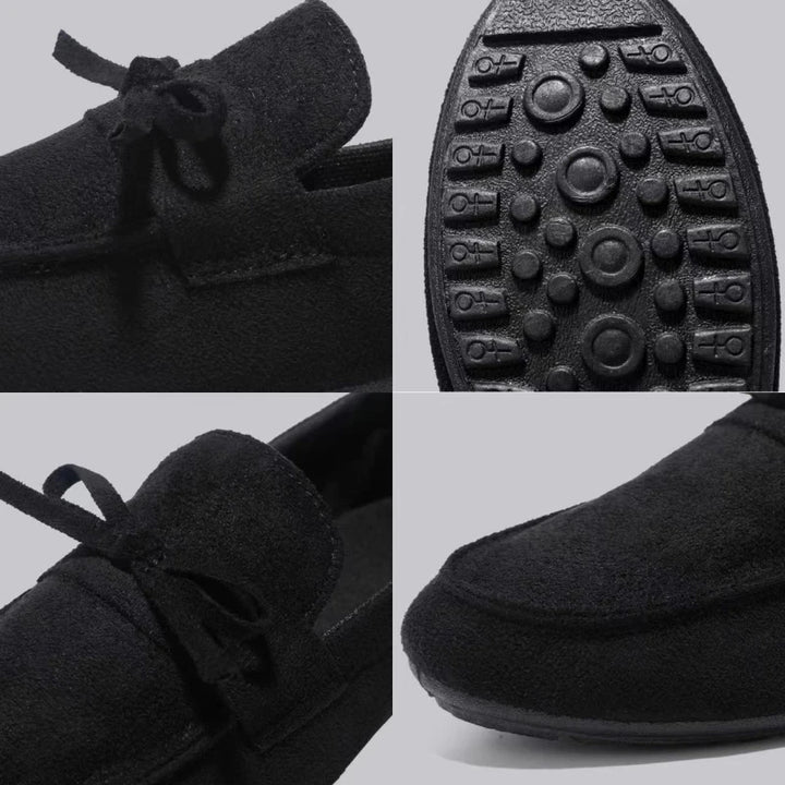 Suede Bow Loafers