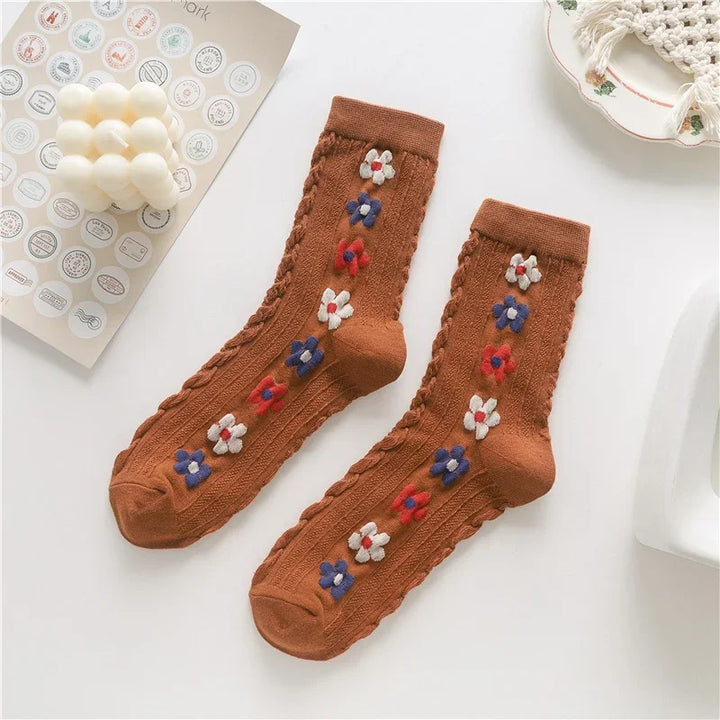Fleur Embroidered Sock Set