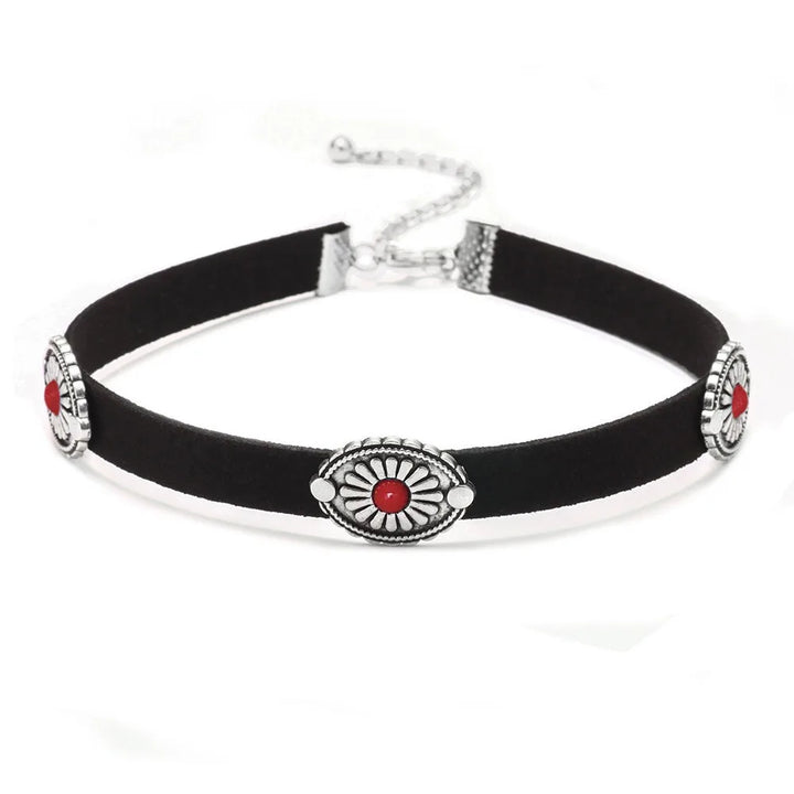 Desert Iris Suede Concho Choker