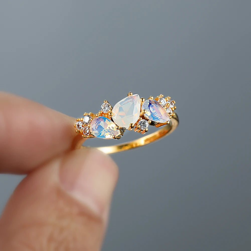 Moonstone Trinity Ring