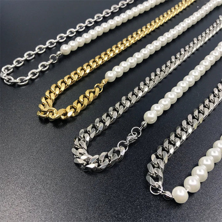 Eclipse Chain Pearl Necklace