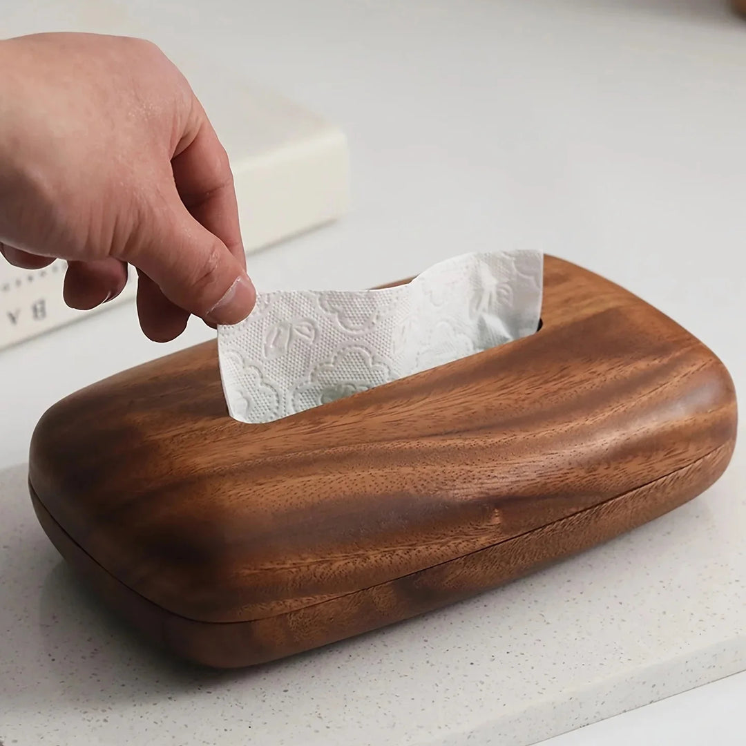 Pebble Wooden Tissue Box