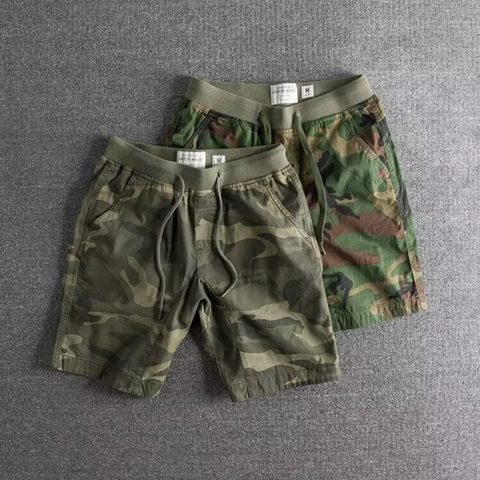 Short camouflage en coton